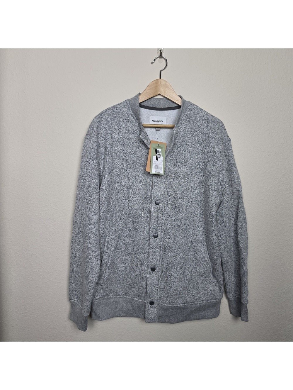 Goodfellow & Co Men's Vintage Snap-Front Sweatshirt S